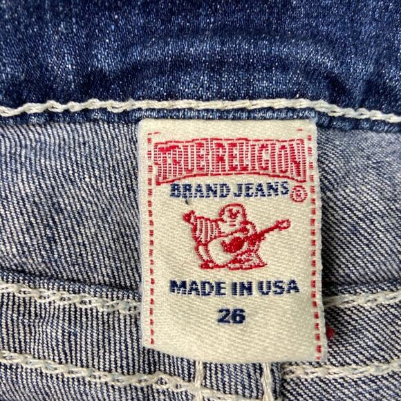 True Religion 26 Womens Medium Stone Wash Straight Denim Jeans - Picture 5 of 7